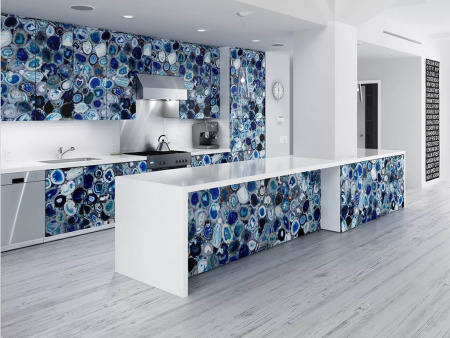 Керамогранит Agate Blue Polished (6 мм) (MN441CP261206) 120x260 от Moreroom (Китай)
