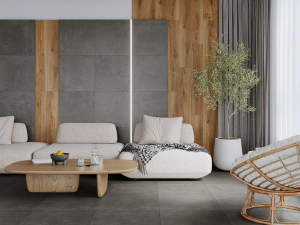 Керамогранит Smart Gris Серый Матовый Структурный (SG50001820R) 59.5x119.1 от Laparet