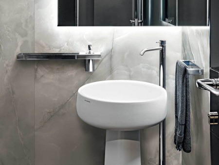 Керамогранит ONYX&MORE SILVER ONYX GLO 6mm RET (766017) 80x80 от Casa Dolce Casa (Италия)