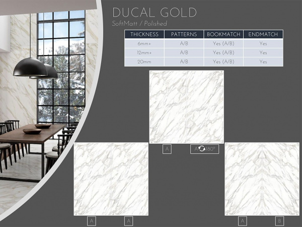 Керамогранит BOOKMATCH DUCAL GOLD SOFT A MATT. 160x320x0.6 от Ascale (Испания)
