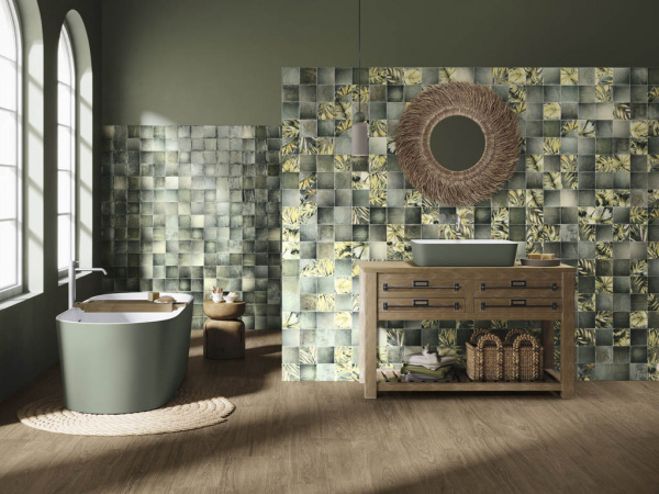 Настенная плитка Sintra Olive Green 12.4x12.4 от APE Ceramica (Испания)