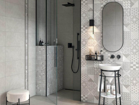 Настенная плитка Онда серый светлый матовый обрезной (11216R) 30x60x9 от Kerama Marazzi (Россия)