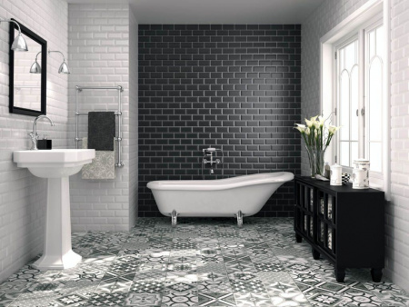 Плитка BISELADO CLASSIC BLACK BR (глянец) 7.5x15 от TAU Ceramica (Испания)