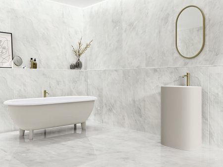 Керамогранит настенный ALEXANDRIA KLEBB WHITE MATT RECT (A040476) 60x120 от APE Ceramica (Испания)