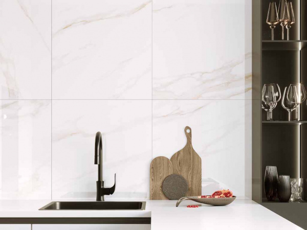Керамогранит Calacatta Regal Gold белый Полированный 60 60x60 от Ceradim (Индия)