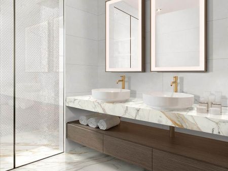 Настенная плитка Mixed Verde Decoro Fiori di Pesco B Rett. (RA1X) 40x120 от Ragno (Италия)