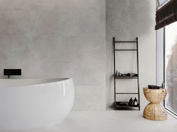 Настенная плитка Эскориал серый структура обрезной (14012R) 40x120 от Kerama Marazzi (Россия)