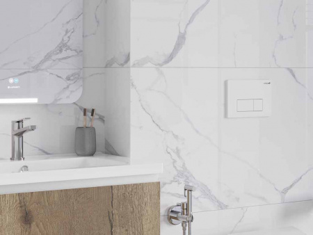 Керамогранит Calacatta Splendid Silver белый Полированный 60 60x60 от Ceradim (Индия)