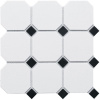 Мозаика Octagon big White/Black Matt (GTPL61466) 30x30 от StarMosaic (Китай)
