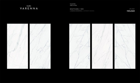 Керамогранит VARENNA CARRARA PUL. (6mm) (полированная) 120x260 от TAU Ceramica (Испания)