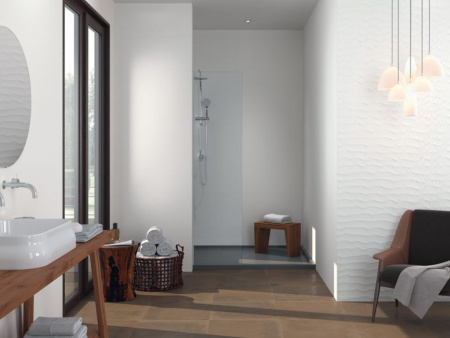Настенная плитка 8202 Blanco Mate Relieve Dynamic 33.3x80 от Porcelanite Dos (Испания)