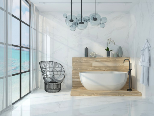 Керамогранит ROYAL CARRARA polished 60x120 от AGL Tiles (Индия)