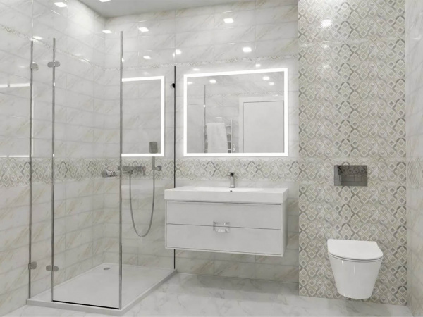 Настенная плитка Сибелес белый (15135) 15x40 от Kerama Marazzi (Россия)