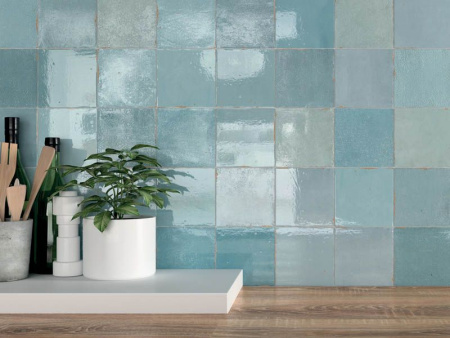 Настенная плитка MESTIZAJE ZELLIGE DECOR AQUA (111363) 12.5x12.5 от WOW (Испания)