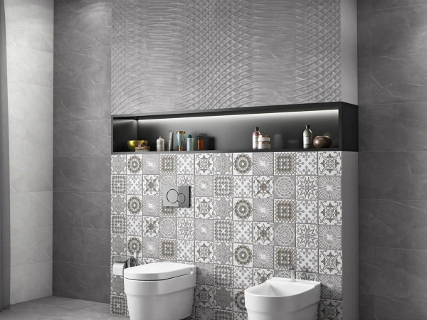 Настенная плитка ARMANI GREY ACROSS 30x90 от Gravita (Индия)