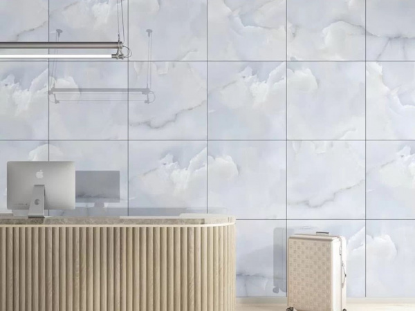 Керамогранит Bruni Onix Bianco Glossy 60x60 от Velsaa (Индия)