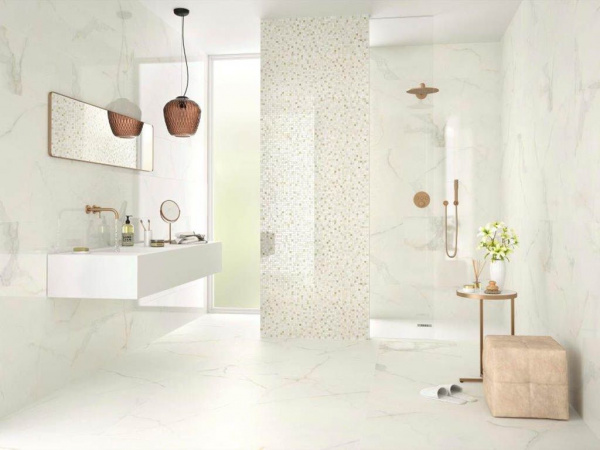 Настенная плитка Lancelot Mn Gold Brillo Rect 33.3x90 от STN Ceramica (Stylnul) (Испания)
