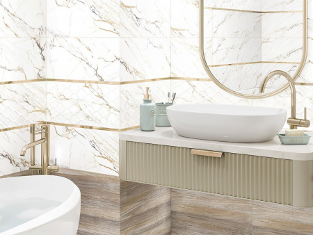 Настенная плитка Detroit Calacatta Gold (WT9DET11) 24.9x50x8.5 от AltaCera (Россия)