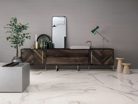 Керамогранит ELEMENTS LUX CALACATTA GOLD NAT RT.(A2O8) 60x60 от KEOPE Ceramiche (Италия)