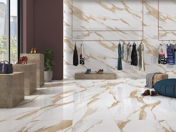 Керамогранит MARBLE Port Laurent HIGH GLOSSY (ENMAR1006HG60120) 60x120 от Ennface (Индия)