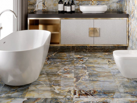 Керамогранит GELATA Oro Scuro High Glossy 60x120 от Infiniti (Индия)