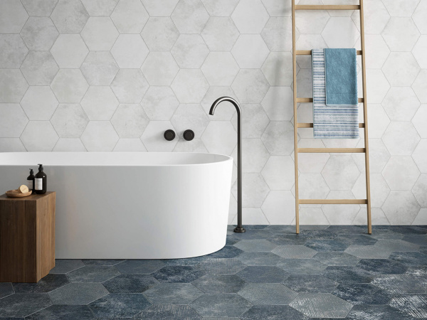 Керамогранит Saona Azul Hex (16 вариантов дизайна) 23x27 от Durstone (Испания)