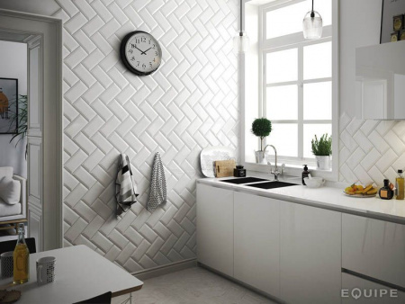 Настенная плитка METRO Patchwork B&W 7.5x15 от Equipe Ceramicas (Испания)