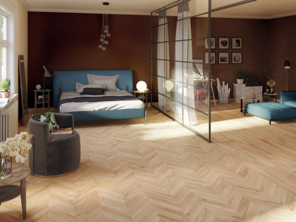 Керамогранит WOODIE BROWN CHEVRON (J86592) 7.5x40.7 от Rondine Group RHS (Италия)