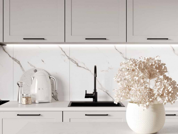 Керамогранит Calacatta Sharp Silver белый Полированный 60x120 от Ceradim (Индия)