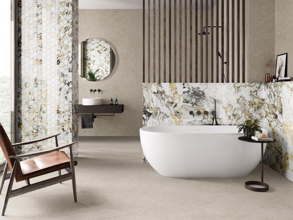 Мозаика MALLA HEX CR LUX GROTTA ORO 22.5x32.5 от Pamesa (Испания)