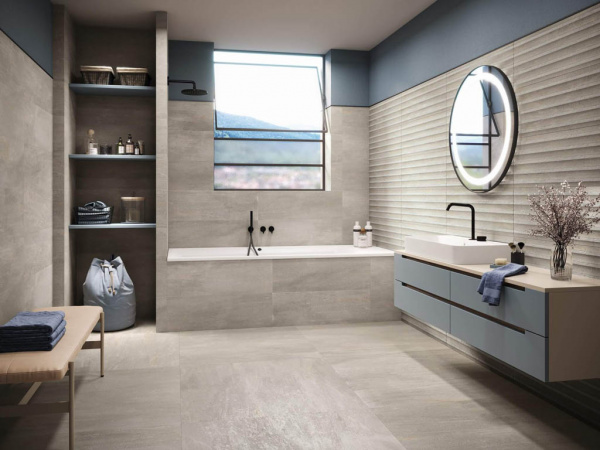 Настенная плитка 9542 Sakai Taupe Relieve Kirmura 30x90 от Porcelanite Dos (Испания)