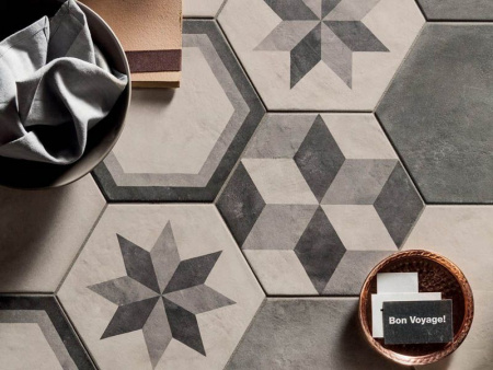 Керамогранит Terra 0094 Nero Esagono 25x21.6 от Marca Corona (Италия)